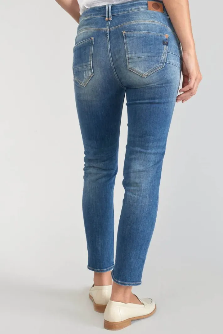Le Temps des Cerises Anil Pulp Slim Taille Haute 7/8Eme Jeans Destroy Bleu N°3 Blue Discount