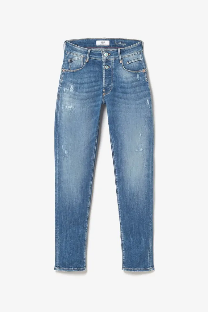 Le Temps des Cerises Anil Pulp Slim Taille Haute 7/8Eme Jeans Destroy Bleu N°3 Blue Discount