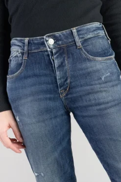 Le Temps des Cerises Bambino 400/17 Mom Taille Haute 7/8Eme Jeans Destroy Bleu N°2 Blue Store