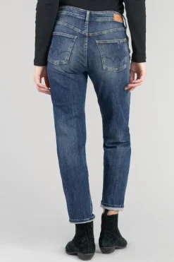 Le Temps des Cerises Bambino 400/17 Mom Taille Haute 7/8Eme Jeans Destroy Bleu N°2 Blue Store