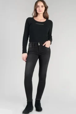 Le Temps des Cerises Bari Ultra Pulp Slim Taille Haute 7/8Eme Jeans Noir N°1 Black Clearance