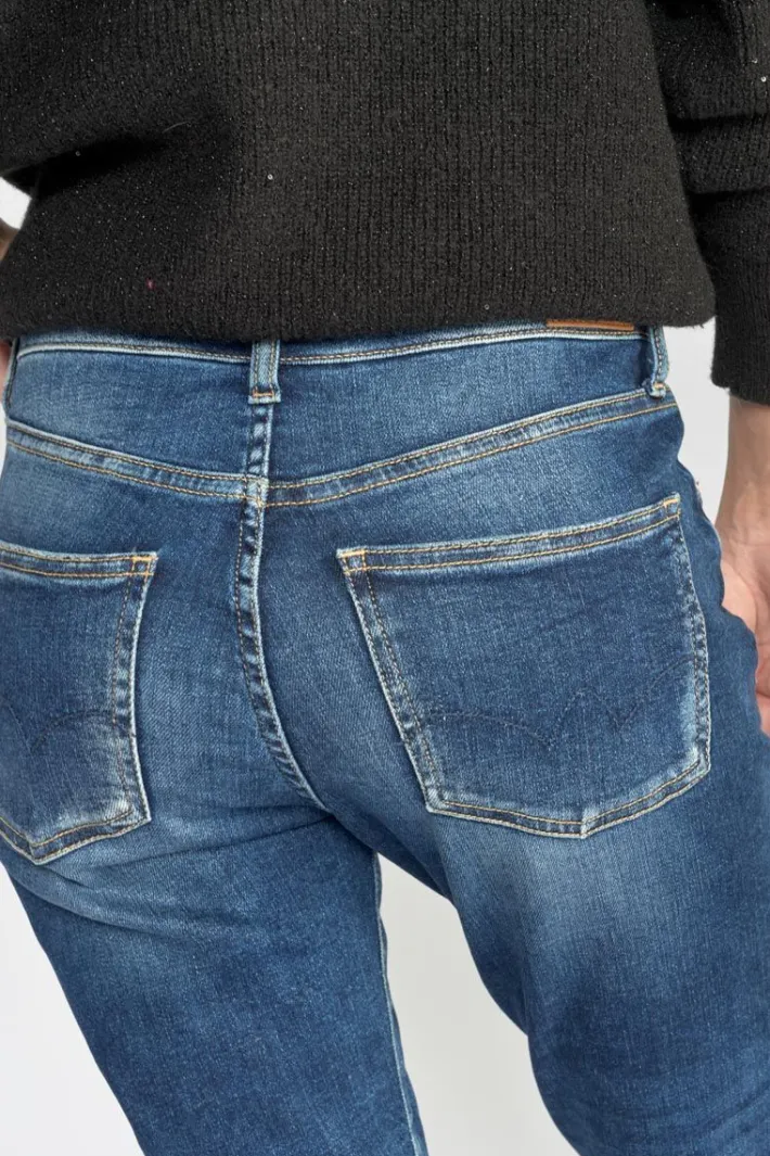 Le Temps des Cerises Basic 400/17 Mom Taille Haute 7/8Eme Jeans Destroy Bleu N°2 Blue Discount