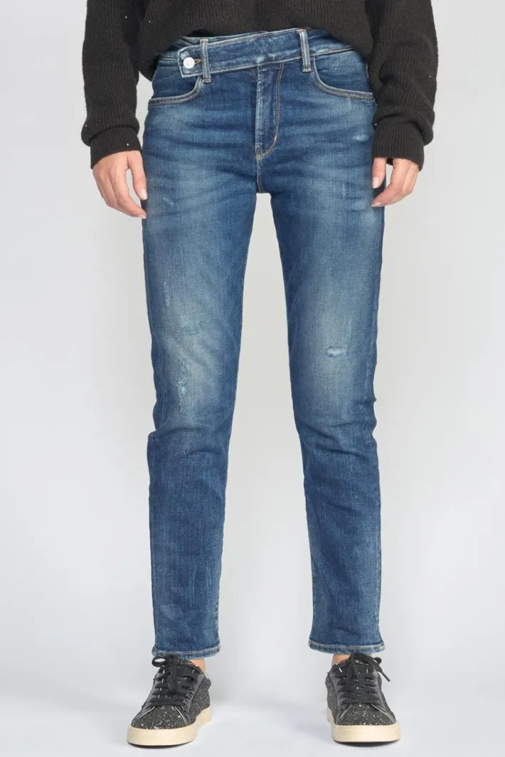 Le Temps des Cerises Basic 400/17 Mom Taille Haute 7/8Eme Jeans Destroy Bleu N°2 Blue Discount