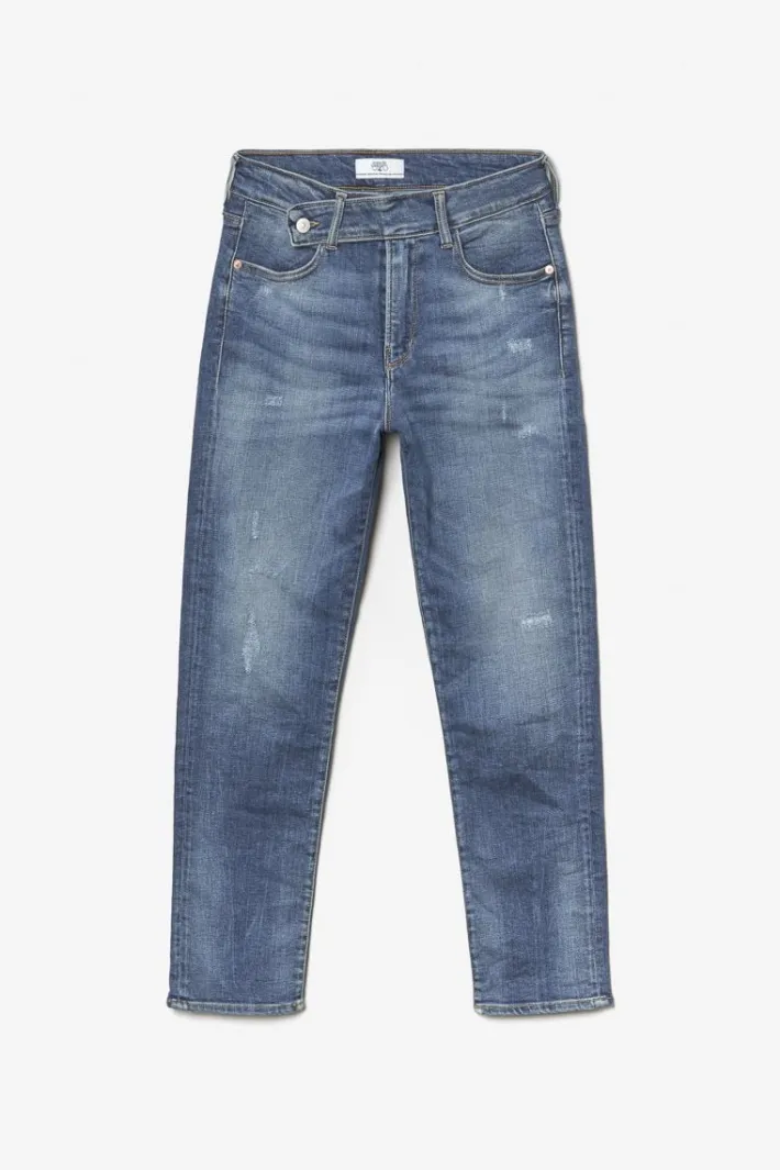 Le Temps des Cerises Basic 400/17 Mom Taille Haute 7/8Eme Jeans Destroy Bleu N°2 Blue Discount