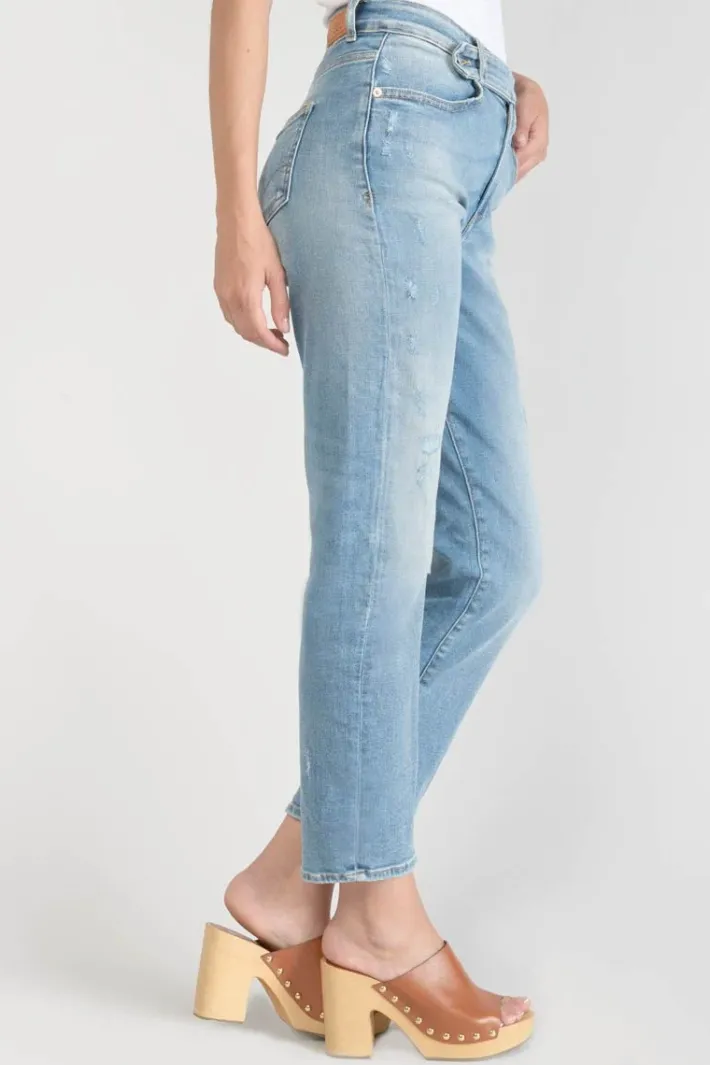 Le Temps des Cerises Basic 400/17 Mom Taille Haute 7/8Eme Jeans Destroy Bleu N°4 Blue Sale
