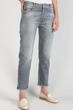 Le Temps des Cerises Basic 400/18 Mom Taille Haute 7/8Eme Jeans Gris N°3 Grey Clearance