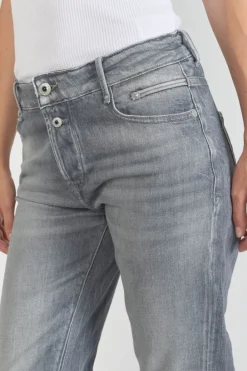 Le Temps des Cerises Basic 400/18 Mom Taille Haute 7/8Eme Jeans Gris N°3 Grey Clearance