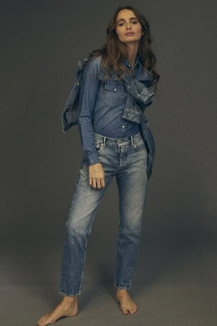 Le Temps des Cerises Basic 400/20 Mom Taille Haute 7/8Eme Jeans Bleu N°4 Blue Cheap