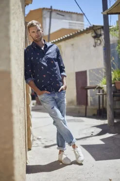 Le Temps des Cerises Basic 700/17 Relax Jeans Destroy Bleu N°5 Blue Best Sale