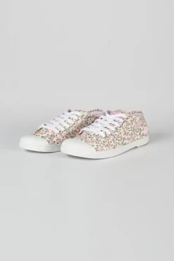 Le Temps des Cerises Baskets Basic A Motif Fleuri Pinkou Cheap