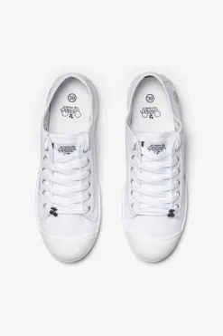Le Temps des Cerises Baskets Basic Blanches Brodees Love Sale