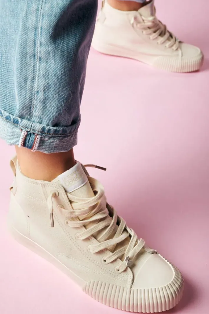 Le Temps des Cerises Baskets Montantes Harlo Beige Mono Off White Outlet