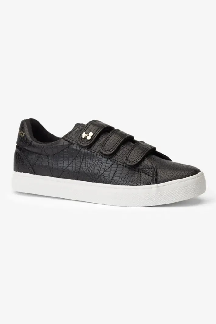 Le Temps des Cerises Baskets Vic Noires Effet Python Black / Gold Discount