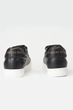 Le Temps des Cerises Baskets Vic Noires Effet Python Black / Gold Discount