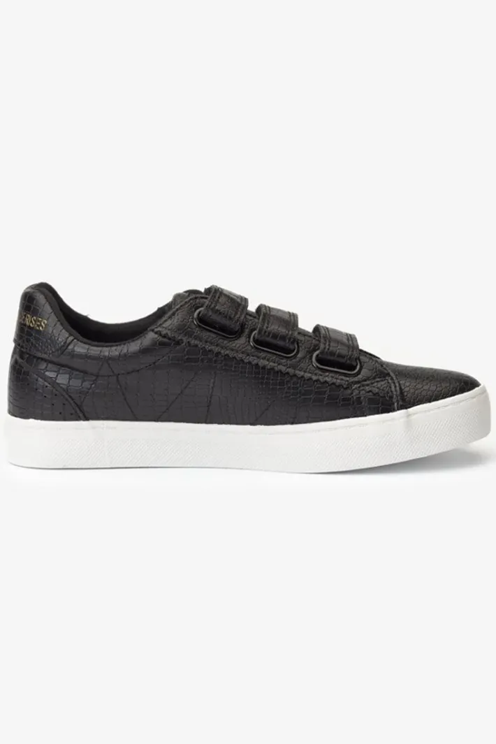 Le Temps des Cerises Baskets Vic Noires Effet Python Black / Gold Discount
