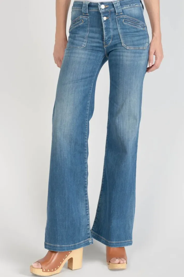 Le Temps des Cerises Beni Pulp Flare Taille Haute Jeans Bleu N°2 Blue Best Sale
