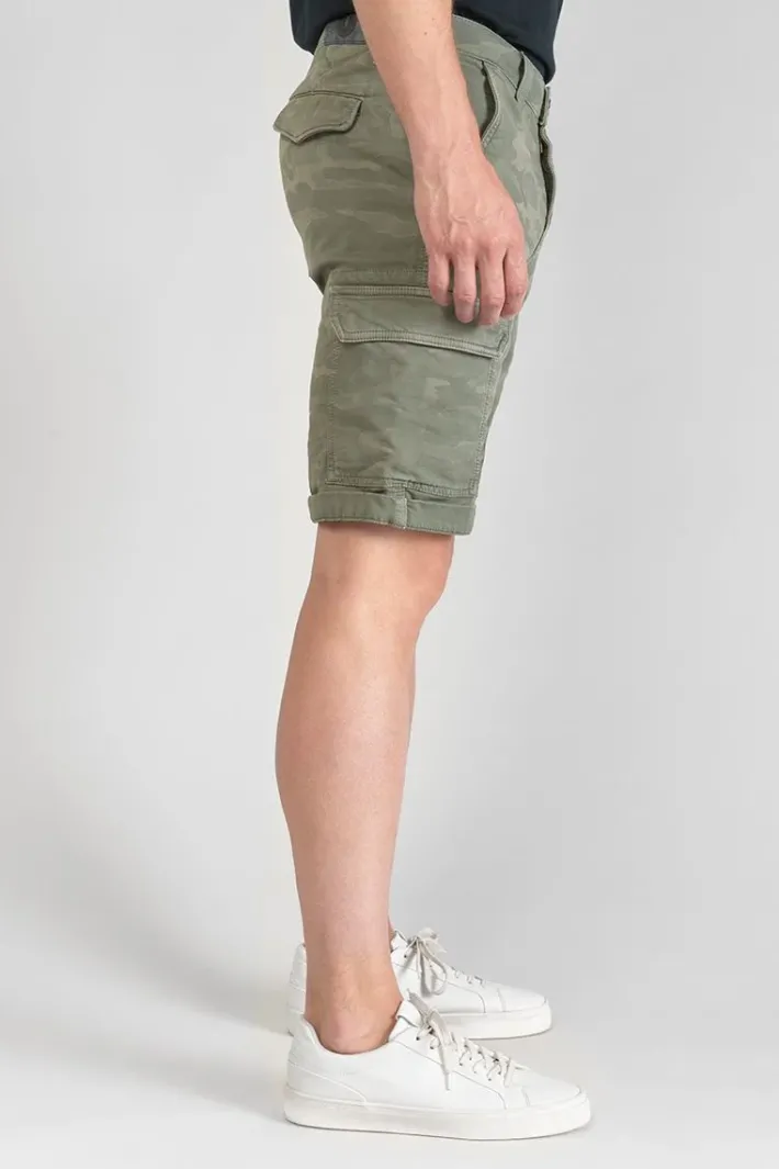 Le Temps des Cerises Bermuda Army Jogg Damon Kaki Camo Khaki Camo Best Sale