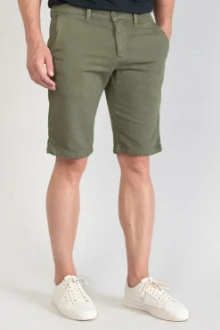 Le Temps des Cerises Bermuda Chino Jogg Swoop Kaki Leaf Sale