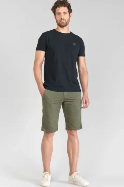 Le Temps des Cerises Bermuda Chino Jogg Swoop Kaki Leaf Sale