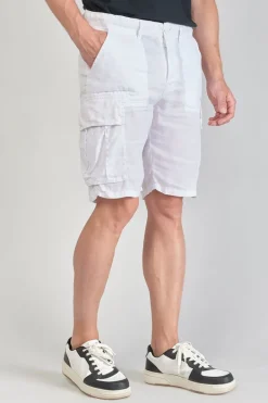 Le Temps des Cerises Bermuda En Lin Rocca Blanc White Outlet