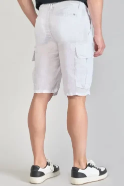 Le Temps des Cerises Bermuda En Lin Rocca Blanc White Outlet