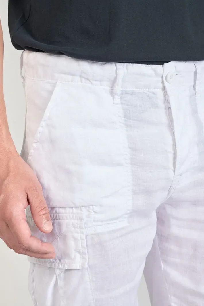 Le Temps des Cerises Bermuda En Lin Rocca Blanc White Outlet