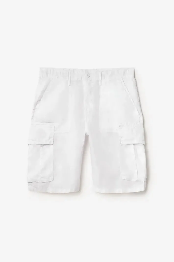 Le Temps des Cerises Bermuda En Lin Rocca Blanc White Outlet