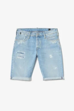 Le Temps des Cerises Bermuda Laredo En Jeans Bleu Clair Delave Destroy Blue Discount