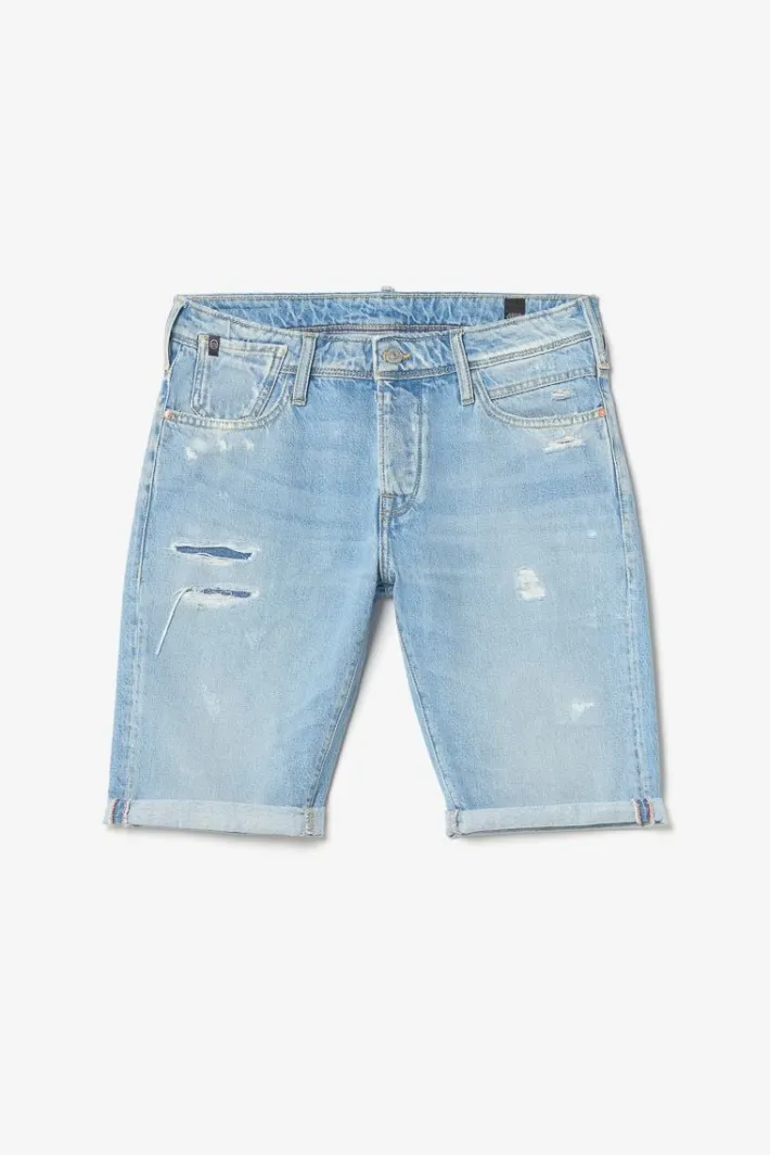 Le Temps des Cerises Bermuda Laredo En Jeans Bleu Clair Delave Destroy Blue Discount