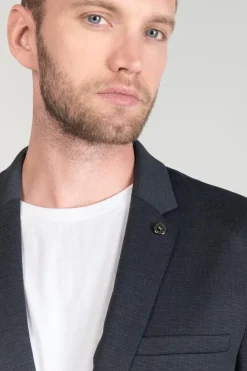 Le Temps des Cerises Blazer Cinel Noir Chine Bleu Blue Cheap