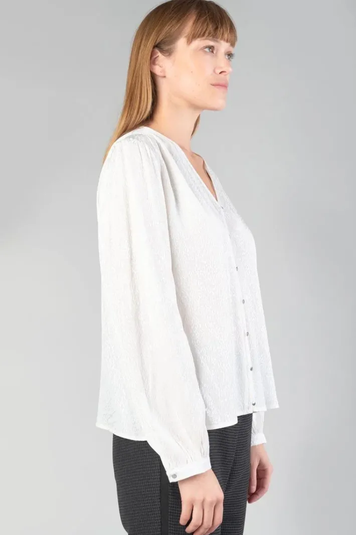 Le Temps des Cerises Blouse Frano En Jacquard Creme Ice Cream Best