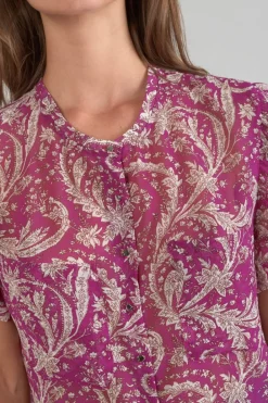 Le Temps des Cerises Blouse Suri Violine A Motif Cachemire Aster Store