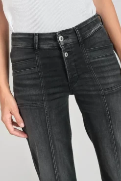 Le Temps des Cerises Bran Pulp Flare Taille Haute Jeans Noir N°1 Black / Black Best Sale