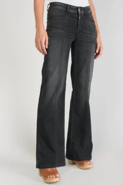 Le Temps des Cerises Bran Pulp Flare Taille Haute Jeans Noir N°1 Black / Black Best Sale