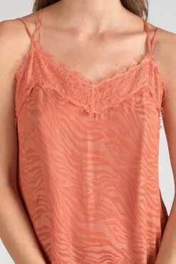 Le Temps des Cerises Caraco Ayek En Jacquard Orange Corail Coral Rose Sale