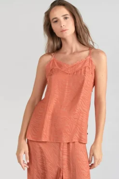Le Temps des Cerises Caraco Ayek En Jacquard Orange Corail Coral Rose Sale