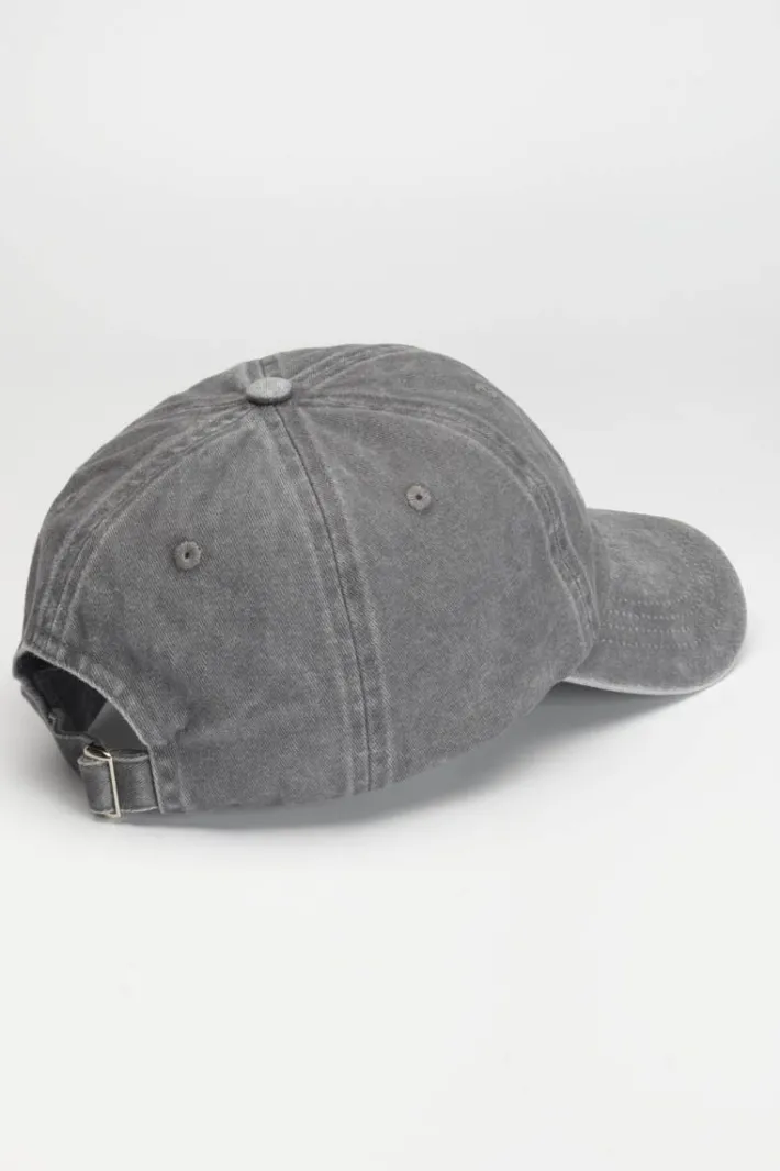 Le Temps des Cerises Casquette Meziane Grise Delavee Black Cheap