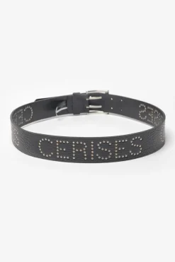 Le Temps des Cerises Ceinture Clouty En Cuir Noir Cloute Black Best