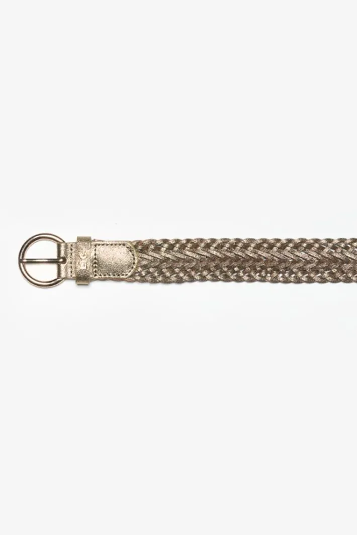 Le Temps des Cerises Ceinture En Cuir Jova Tressee Doree Gold Discount