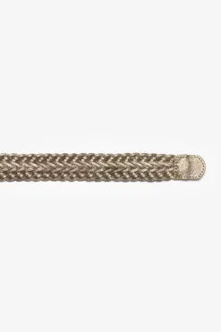 Le Temps des Cerises Ceinture En Cuir Jova Tressee Doree Gold Discount