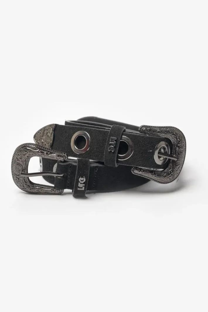 Le Temps des Cerises Ceinture Esera En Cuir Noir Black Shop