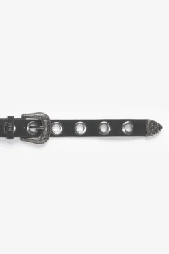 Le Temps des Cerises Ceinture Esera En Cuir Noir Black Shop