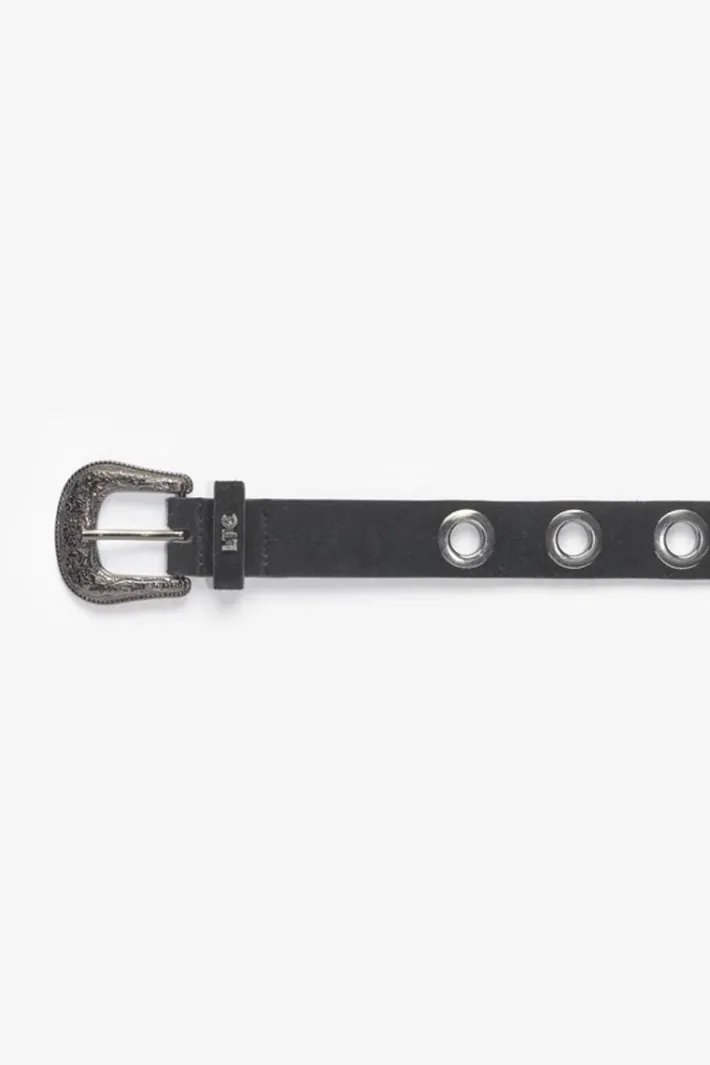 Le Temps des Cerises Ceinture Esera En Cuir Noir Black Shop