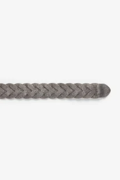 Le Temps des Cerises Ceinture Kebir Argentee Tressee Gunmetal Clearance