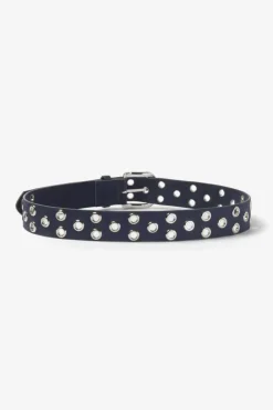Le Temps des Cerises Ceinture Minog En Daim Bleu Marine Midnight Hot