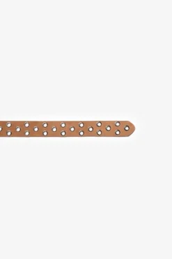 Le Temps des Cerises Ceinture Minog En Daim Marron Cognac Hot