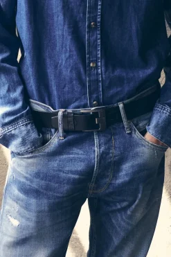 Le Temps des Cerises Ceinture Ostra En Cuir Noir Black Best