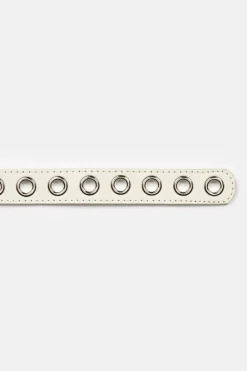 Le Temps des Cerises Ceinture Taouna En Cuir Blanc White New