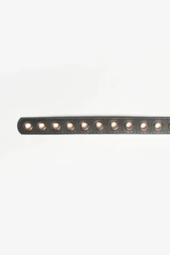 Le Temps des Cerises Ceinture Taouna En Cuir Noir Black Flash Sale