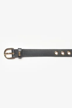 Le Temps des Cerises Ceinture Taouna En Cuir Noir Black Flash Sale